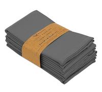 Ruvanti Cloth Napkins Set of 6, 18x18 Inches Napkins Cloth Washable, Soft, Durable, Absorbent, Cotton Blend. Table Dinner Napkins Cloth for Hotel, Lunch, Restaurant, Wedding Parties - Charcoal Grey