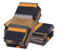 Ruvanti Cotton Napkins Set of 12-100%, 18x18 Inches, Soft, Absorbent. Perfect for Parties, Weddings, Dinner - Stripes