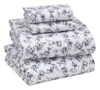 RUVANTI Flannel Sheets Queen Size - 100% Cotton Brushed Flannel Bed Sheet Sets - Deep Pockets 16 Inches (fits up to 18") - All Seasons Breathable & Super Soft - Warm & Cozy - 4 Pcs - Perri Me