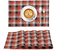 Ruvanti Placemats 100% Cotton 13x19 Inch, Dining Table Placemats Set of 6, Modern Place Mats for Dining Table Decor, Kitchen & Table Linens, Coffee Mat for Christmas Dinners - Play Box