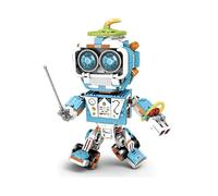 RUVARA Mech Robot Building Set - Glowing Torso Action Figure with Magical Staff & Techno Weapon Arm, Fantasy World Defender Toy Gift for Birthdays (322+PCS)