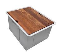 Ruvati 15-inch Workstation Bar Prep Sink Ledge Undermount 16 Gauge Stainless Steel Single Bowl - RVH8304