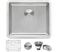 Ruvati 20-inch Undermount Bar Prep Kitchen Sink - 16 Gauge Stainless Steel Kitchen Sink Single Bowl with Brushed Finish hides scratches, Easy-to-Clean Undermount Sinks - RVM5020