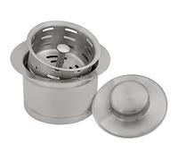 Ruvati Extended Garbage Disposal Flange with Deep Basket Strainer and Stopper - Stainless Steel - RVA1052ST