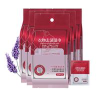 RUVE Clothes Stain Removal Wipes, Stain Removal Wet Wipes, Clothes Oil Stain Remover, Laundry Stain and Spot Remover, Instant Stain Removing Wipes, Individual Wrapped Cleaning Wipes For Clothes