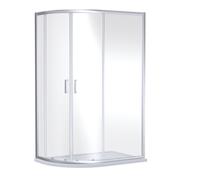 6mm Glass Offset Quadrant Shower Enclosure 1900 x 1200 x 800mm Chrome Balterley Silver One Size
