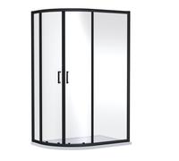 6mm Glass Offset Quadrant Shower Enclosure 1900 x 1200 x 800mm Black Balterley Black One Size