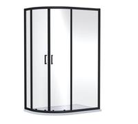 6mm Glass Offset Quadrant Shower Enclosure 1900 x 1200 x 800mm Black Balterley Black One Size