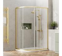 Offset Quadrant Shower Enclosure 1900 x 1200 x 900mm Brushed Brass Balterley Bronze One Size