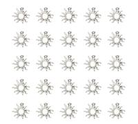 Ruwado 30 Pcs Sun Charms Hollow Metal Vintage Celestial Pendants Beads for Jewelry Making Kit Finding Supplies Bracelets Necklace Earring Key Chain DIY Crafting Project, Metal, metal