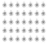 Ruwado 50 Pcs Daisy 1.5 x 1.2 cm Cute Small Alloy Metal Vintage Flower Pendants for DIY Jewelry Making Necklace Bracelets Women Crafting Handmade Supplies, One Size, Metal, No Gemstone