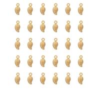 Ruwado 50 Pcs Leaves Charm Cute 1.5 x 0.7 x 0.3 cm Metal Autumn Leaf Pendants for DIY Jewelry Making Christmas Hanging Decoration Necklace Bracelet Keychain Earring Supplies, One Size, Metal, No