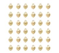 Ruwado 50 Pcs Love My Dog Heart Shape Charms Cute Metal 1.3 x 1 cm Vintage Animal Footprint Pendants for Women DIY Jewelry Making Earring Necklace Bracelets Crafting Supplies, One size, Metal, No