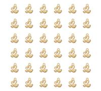 Ruwado 50 Pcs Swan Charms 1.5 X 1.2 X 0.3 cm Cute Small Vintage Metal Charms for DIY Jewelry Making Kit Finding Crafting Scrapbooking Necklace Bracelets Keychain Earring Décor (Gold)