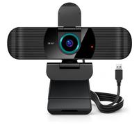RUWBY Pro QHD 2K/60fps Webcam, External USB Web Camera for PC/Laptop | Dual noise-cancelling mics | Clear audio | Auto-focus | Wide-angle | Low-light correction | CMOS sensor | Plug and Play