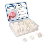 RuWfpz Doll Joints for Amigurumi Crochet 20mm - 20 Set Plastic Toy Safety Joints for Stuffed Animals, White Doll Movable Crafts Teddy Bear Joints for Arm Leg Neck