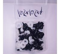 RuWfpz Safety Eyes for Amigurumi Crochet 14mm 9/16" 100Pcs - Doll Stuffed Animal Eyes with Washers, Plastic Eyes for Crochet Animals, Black Crochet Eyes for Crafts Bear Plush Button