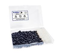 RuWfpz Safety Eyes for Crochet Toys Amigurumi 6mm 100Pcs - Doll Teddy Bear Eyes with Washers, Black Plastic Crochet Safety Eyes for Toy Making Plush Crocheting Crafting