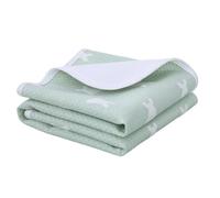 RUWLFE 2 Pcs Waterproof, Breathable Washable Bed Pad Covers Diapering for Double Beds(Green-50x70cm)