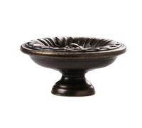 RUWLFE 4pcs Country Style Round Shape Drawer Door Single Hole Handle Antique Bronze Kitchen Furniture Cabinet Knob for Cupboard Wardrobe(Big 39mm 4pcs)