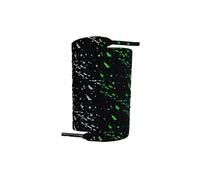 RUWLFE 5pairs Flat Fluorescent Luminous Shoelaces For Sneakers Glow-in-the-dark Printing Cashew Flower Splash Ink Shoe Laces For Men Women(Silver,120cm)