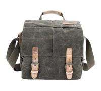RUWLFE Camera Bag Canvas DSLR Camera Bag, Camera Messenger Bag for Photographers,Travel Waterproof Shoulder Camera Case for Men Women(Dark Green)