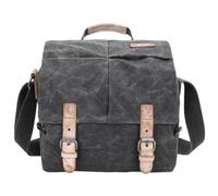 RUWLFE Camera Bag Canvas DSLR Camera Bag, Camera Messenger Bag for Photographers,Travel Waterproof Shoulder Camera Case for Men Women(Dark Gray)