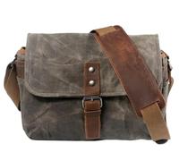 RUWLFE Camera Bag Retro Camera Bag Waterproof Photography Packages DSLR Shoulder Sling Case for Canvas Micro Single Messenger Men(Dark Green)