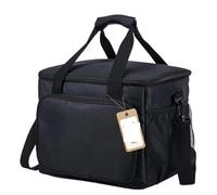 RUWLFE Tackle Bag Portable Multifunctional Fishing Bag EVA Insulated Large Capacity Fish Cooler Bag for Outdoor Camping(Blcak-30L)