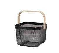 RUWLFE Vegetable Basket Multifunctional Kitchen Drain Living Room Artifact Household Fruit Bowl Washing The Storage for Fruits, Breads, Vegetables(Black)