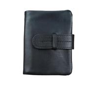 RUWLFE Vintage Genuine Leather Man's Wallet Soft Men Coin Purse Business Card Holder Short Money Clip for Work Business Travel(Black)