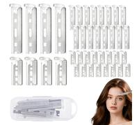 Ruwnii 40pcs Replacement for Tweezerman, Facial Fuzz Remover Exfoliating | Eyebrow shaping, sideburn trimming, upper lip hair removal, stainless steel refills for women, smooth radiant skin