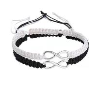 Ruwshuuk 2 pieces Best Friends Infinity Bracelet, HandcraftedGirls Handmade Braid Bracelets, Adjustable Friendship Relationship Wristband For Men Women
