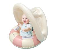 Ruwshuuk Baby Pool Float - Baby Swimming Float Inflatable with Sun Canopy | Safety Seat Floating Swim Ring Sun Protection Retro Sunshade Toys for Beach Garden Toddler