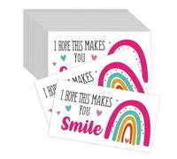 Ruwshuuk Business Appreciation Cards,Business I Hope This Makes You Smile Cards | Quick Drying Cute Cards, Portable Thank You Cards for Small Shop
