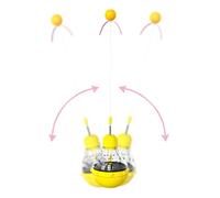 Ruwshuuk Cat Treat Dispenser Toy | Kitten Wand Toy with LED Light,Kitten Enrichment Toys, Interactive Ball Cat Puzzle Feeder for Indoor Cats