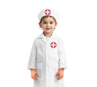 Ruwshuuk Doctor Costume Kids Toy,Children Costume Doctor Role Play Outfit - Pretend Play Profession Cosplay Machine Washable Clothing for Halloween, Career Day, Birthday