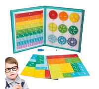 Ruwshuuk Fraction Magnets for Teaching - Magnetic Fraction Educational Puzzle - Early Childhood Education Tool for Kids Boys Child Primary School