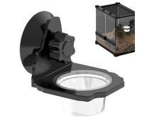 Ruwshuuk Gecko Feeding Ledge - Reptile Food Dish - Feeding Cup, Suction Cup Feeder, Terrarium Bowl for Lizard Snake Tortoise Bearded Dragon Spider