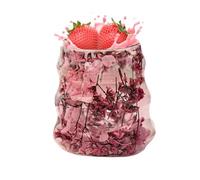 Ruwshuuk Glass Coffee Mugs | Dried Flower Glass Coffee Cup | 160ml Containers Tumbler for Home Decor Kitchen Beverage Tea Milk Latte Water Christmas Party