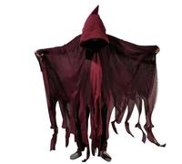 Ruwshuuk Hooded Cloak, Grim Reap-er Costume, Halloween Ghost Cloak, Scary Halloween Costumes for Men, Black Cape for Adult Cosplay Props, Scream Costume for Women