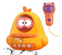 Ruwshuuk Kids Toy Microphone - Chick Shaped Cartoon Karaoke Music Microphone Toys - Handheld Baby Early Learning Singing Microphone Toy For All Smartphones