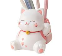 Ruwshuuk Pencil Holder for Desk - Pen Organizer for Desk,Desktop Cute Cat Resin Animal Makeup Brush Organizer for College Classroom Offices Dorm Work School Home Dormitory Bedroom