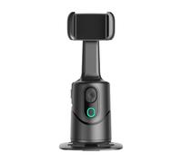 Ruwshuuk Phone Video Stabilizer AI Tracking 360° Rotation - Cell Phone Stabilizer for Filming,APP-Free Face Recognition for Outdoor Adventures Social Media Users Vloggers Photography Beginners