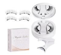 Ruwshuuk Realistic Magnetic Eyelashes | Lasting False Lashes | Reusable Natural Magnetic Eyelashes for Daily Wear Stage Makeup Salon Wedding