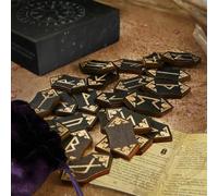 Ruwshuuk Runes Set | Divination Runes and Guide Book | Carving Accessories Mythology Meditation Tool for Friends Travel School Colleagues Dorm Home Family