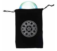 Ruwshuuk Tarot Card Pouch,Mysterious Black Magic Tarot Card Storage Bag | Tarot Card Pouch with Drawstring for Playing Cards Rider Waite Tarot Deck Oracle Cards