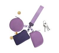 Ruwshuuk Wristlet Keychain with Wallet | Triple Wristlet Pouch Coin Purse | Zip Around Keychain Wristlet Wallets Small Portable Coin Purse for Women Travel Sports Outdoors