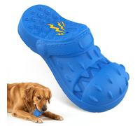 RUXAN Squeaky Dog Chew Toy Indestructible, Interactive Slippers Shape Dog Toy for Boredom Relief & Teeth Cleaning, Tough Durable Dog Toys for All Breeds - Blue