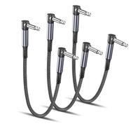 RUXELY Guitar Patch Cables 30CM 3-Pack,6.35mm Effects Pedal Board Lead